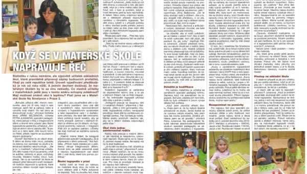 Když se v mateřské školce napravuje řeč
